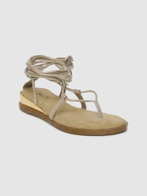 

Inc 5 Women Gold-Toned Solid Gladiators