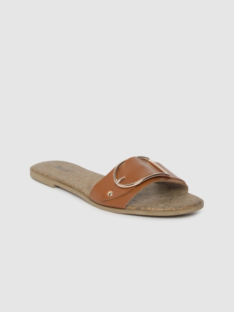 

Inc 5 Women Tan Embellished Open Toe Flats
