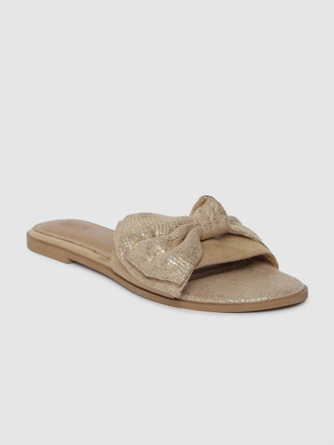 

Inc 5 Women Beige Embellished Open Toe Flats