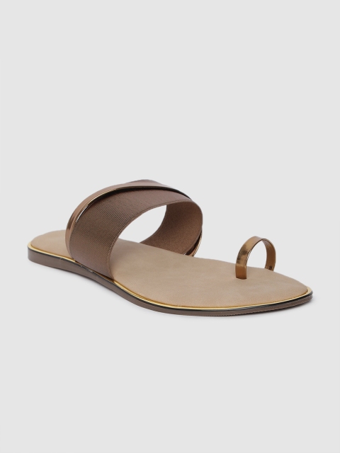 

Inc 5 Women Gold-Toned Solid One Toe Flats