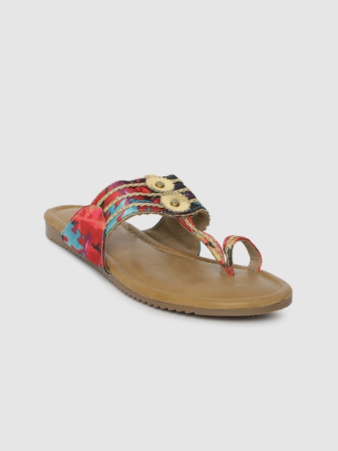 

Inc 5 Women Multicoloured Printed One Toe Flats, Multi