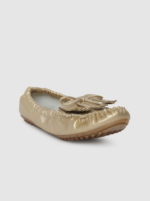 

Inc 5 Women Gold-Toned Textured Ballerinas