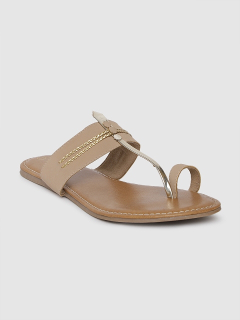 

Inc 5 Women Beige Solid One Toe Flats