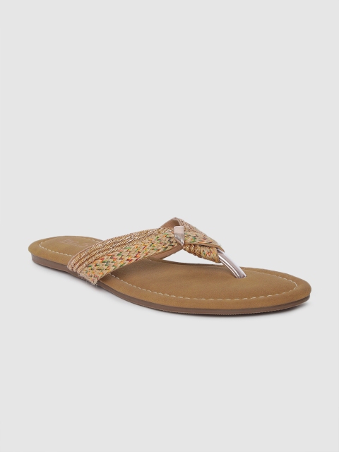 

Inc 5 Women Brown Solid Open Toe Flats