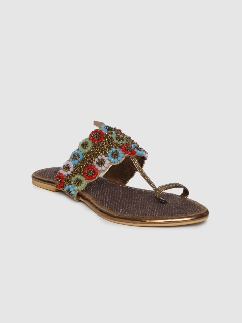 

Inc 5 Women Multicoloured Embellished One Toe Flats, Multi