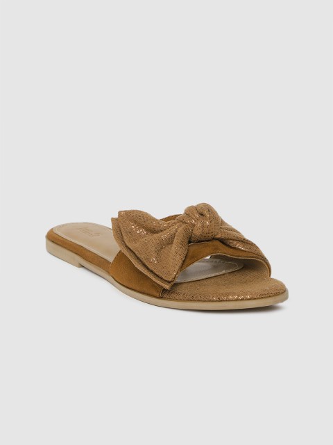 

Inc 5 Women Brown Solid Open Toe Flats