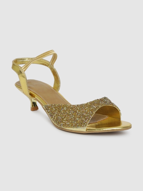 

Inc 5 Women Gold-Toned Embellished Heels