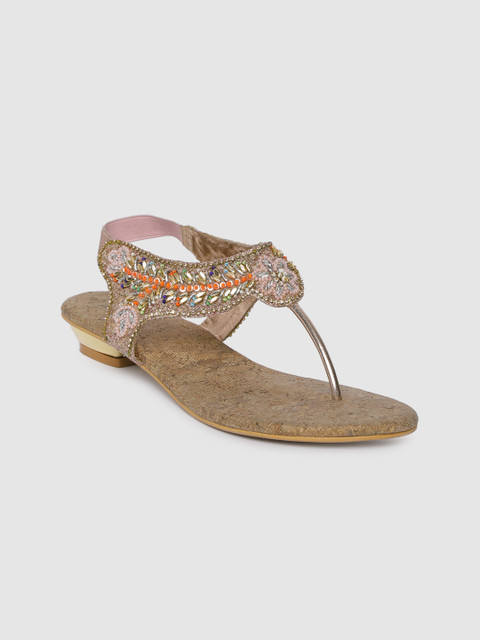 

Inc 5 Women Rose Gold Embellished Kitten Heels