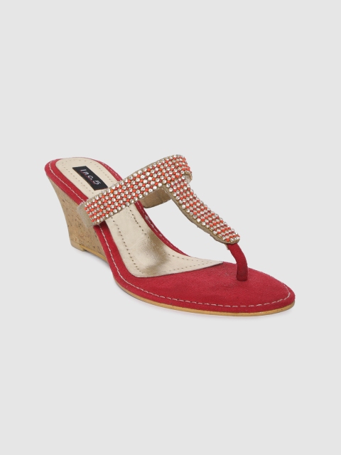 

Inc 5 Women Red Embellished Wedges