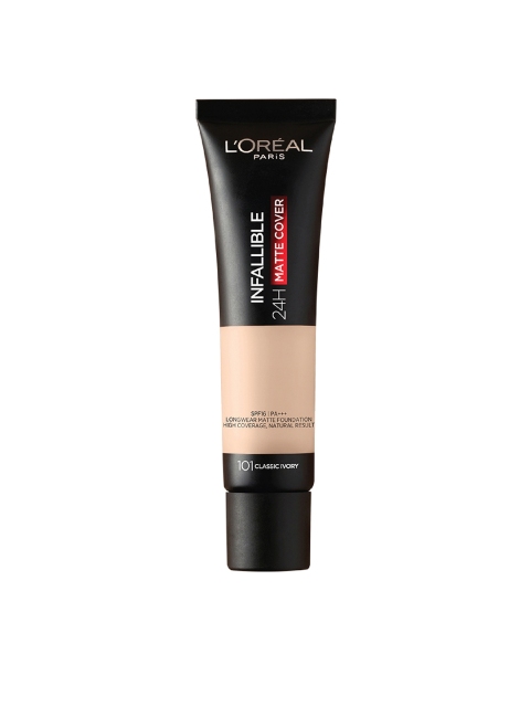 

LOreal Paris Infallible 24H Matte Cover Foundation -101 Classic Ivory 35ml, Beige
