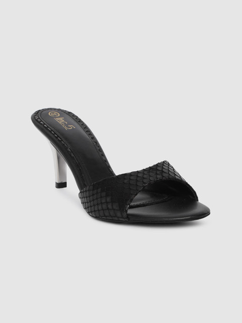 

Inc 5 Women Black Solid Quilted Stiletto Heels