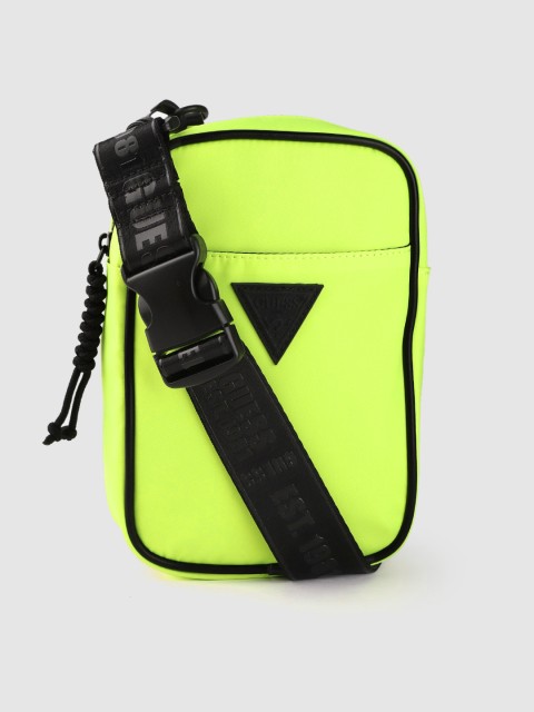 

GUESS Fluorescent Green Solid Crossbody Sling Bag