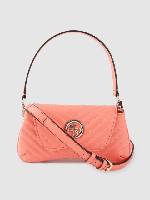

GUESS Coral Pink Quilted Shoulder Bag