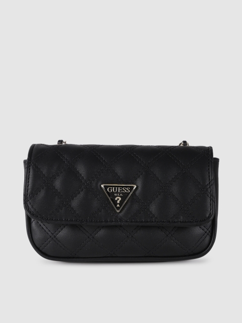 

GUESS Black Quilted Sling Bag