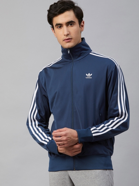 

Adidas Originals Men Navy Blue Firebird Track Solid Sporty Jacket