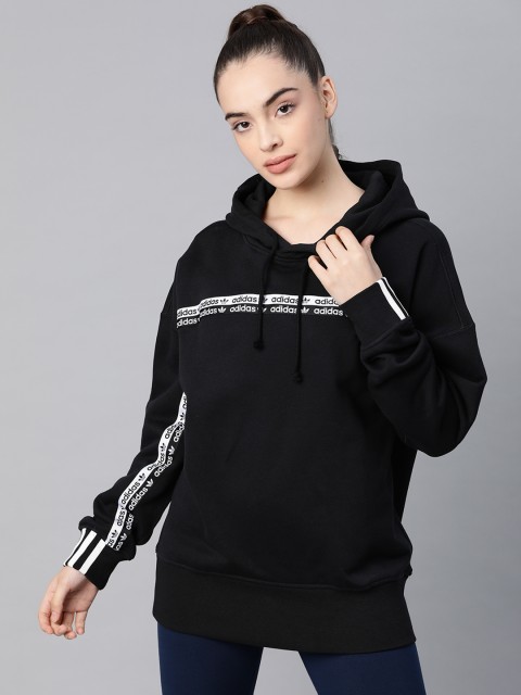 

ADIDAS Originals Women Black Hooded Sweatshirt