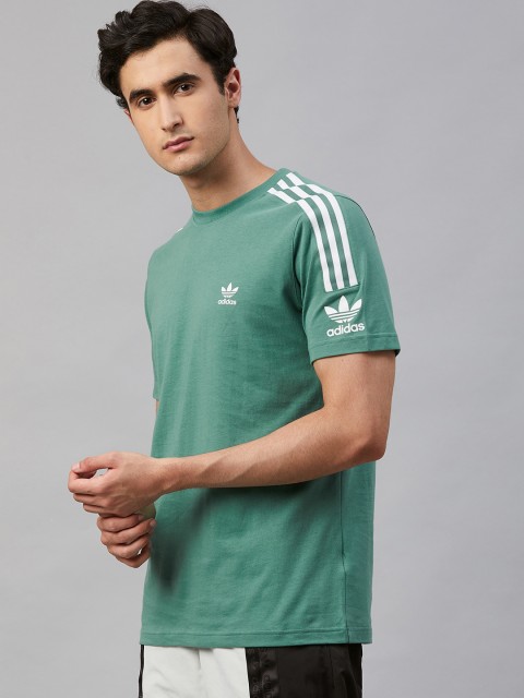 

ADIDAS Originals Men Sea Green Tech Solid Round Neck T-Shirt