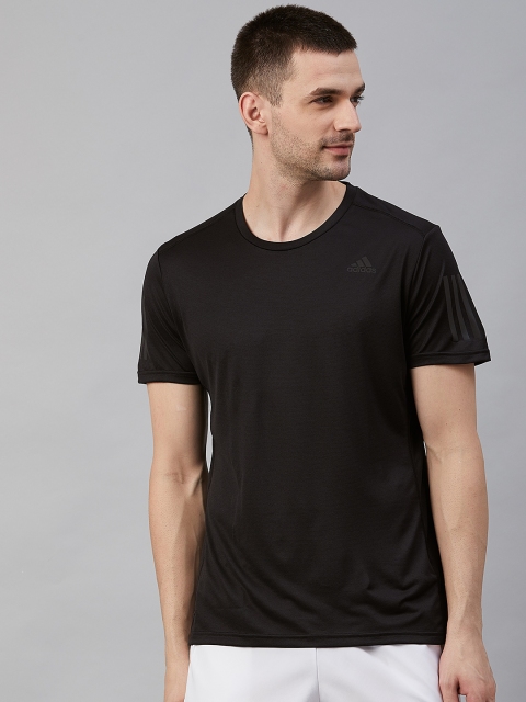 

ADIDAS Men Black Own The Run Solid Round Neck Running T-shirt