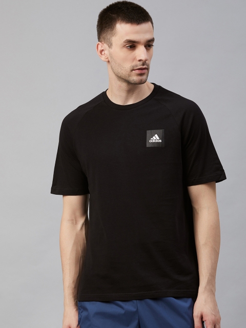 

ADIDAS Men Black Solid Must Haves Stadium Pure Cotton T-shirt