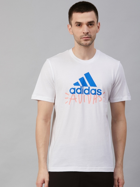 

ADIDAS Men White DoodleBasic BoS Printed Round Neck T-shirt