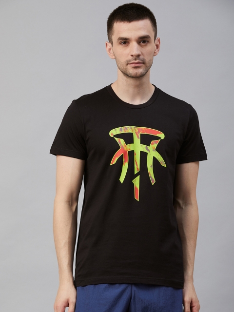 

ADIDAS Men Black Printed Summer T-Mac Basketball T-Shirt