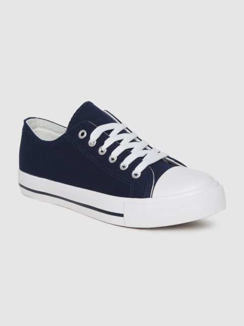 

Mast & Harbour Women Navy Blue Solid Sneakers