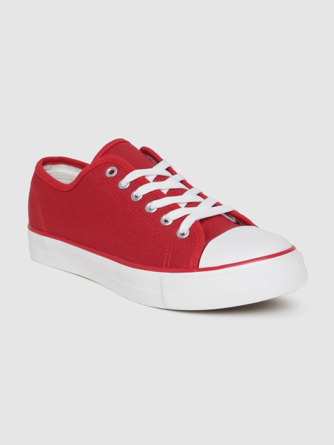 

Mast & Harbour Women Red Solid Sneakers