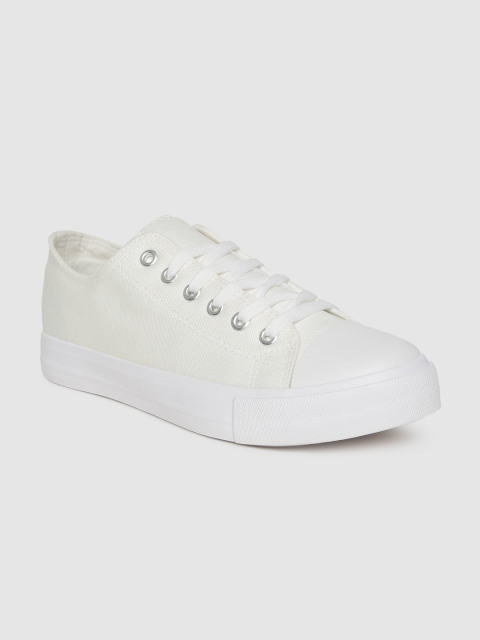 

Mast & Harbour Women White Solid Sneakers