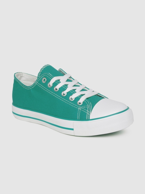 

Mast & Harbour Women Teal Blue Solid Sneakers