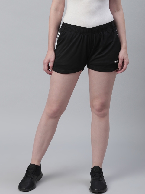 

ADIDAS Women Black Solid Design 2 Move 3-Stripes KT Shorts