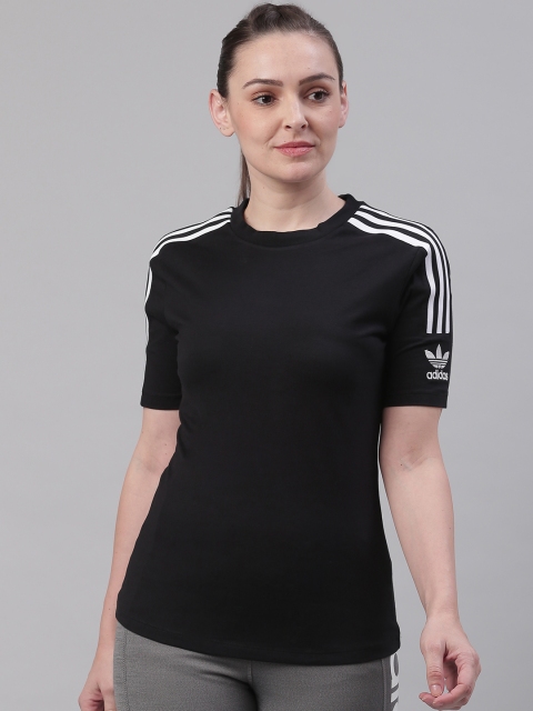 

ADIDAS Originals Women Black Solid Tight T-shirt