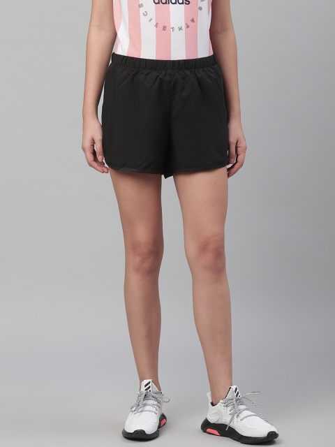 

ADIDAS Women Black Solid Slim Fit Marathon 20 Running Shorts