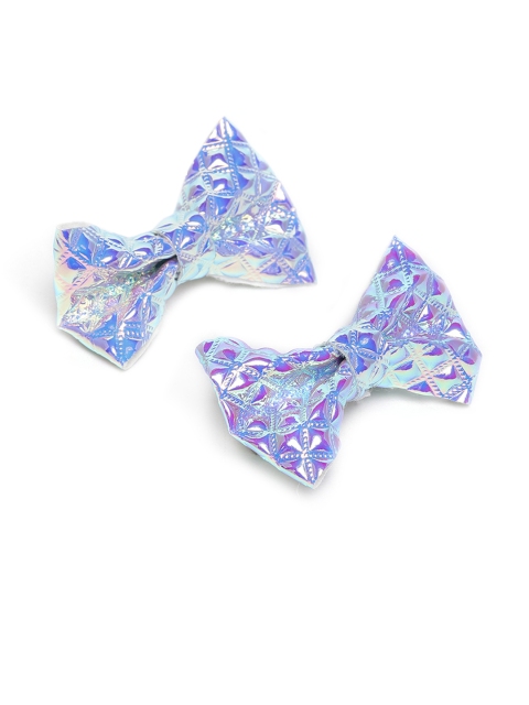 

Toniq Kids Girls Set of 2 Blue Shiny Alligator Hair Clips