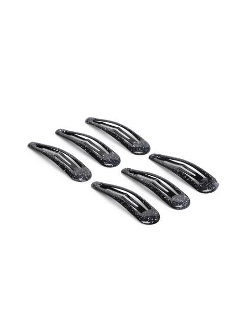 

Toniq Kids Girls Set of 6 Black Embellished Tic Tac Hair Clips