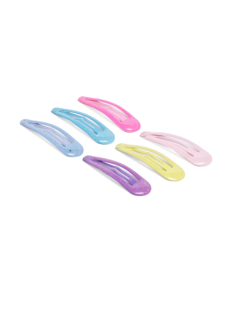 

Toniq Kids Girls Set of 6 Multicoloured Embellished Tic Tac Hair Clips, Multi