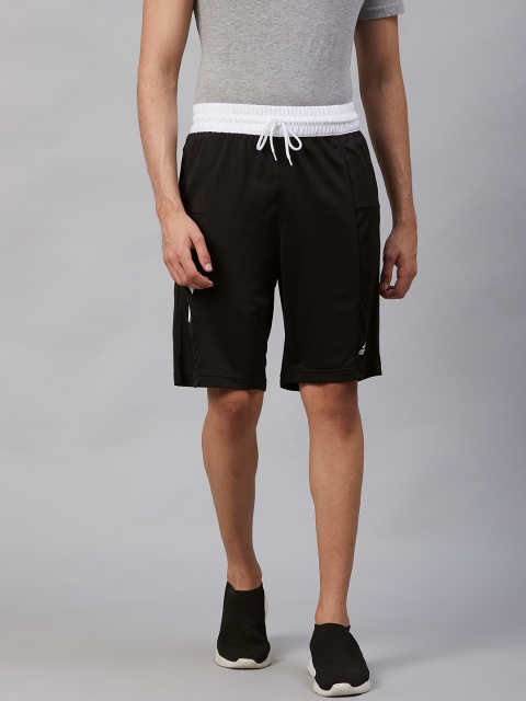 

ADIDAS Men Black Solid Sports 3-Stripes Basketball Shorts