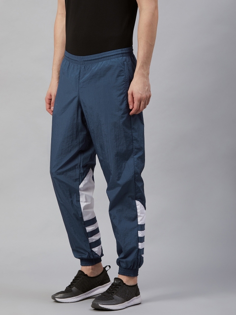 

ADIDAS Originals men Blue & White Printed Back Big Trefoil Track Pants