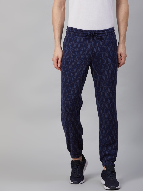 

ADIDAS Originals Men Navy Blue Allover Monogram Print Joggers