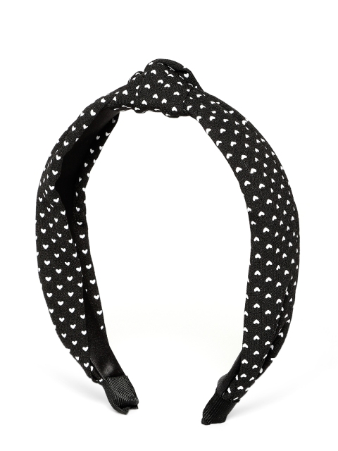 

ToniQ Black & White Printed Top Knot Hairband