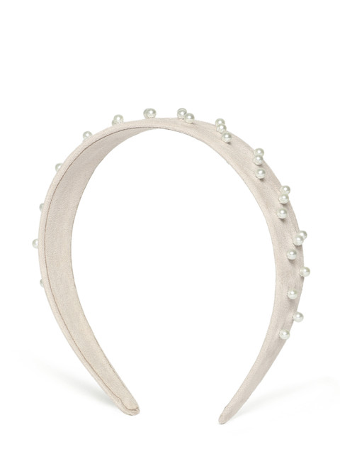 

ToniQ Beige Pearl Beaded Hairband