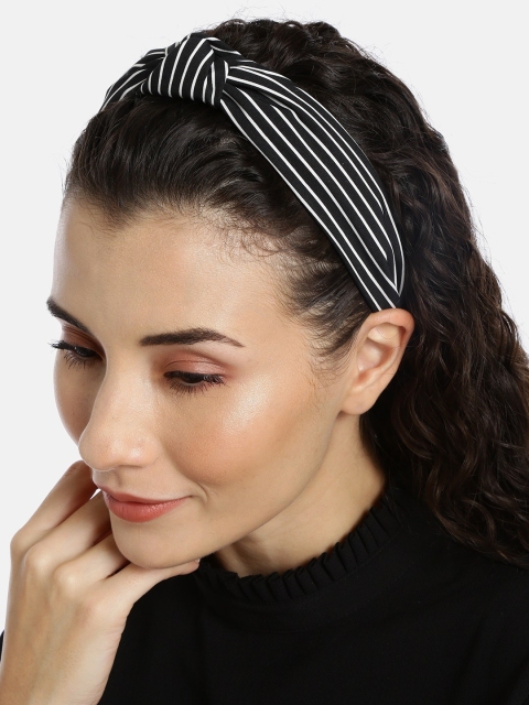 

ToniQ Black & White Striped Hairband