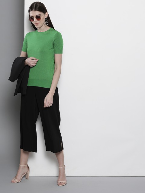

Marks & Spencer Women Green Solid Winter Top