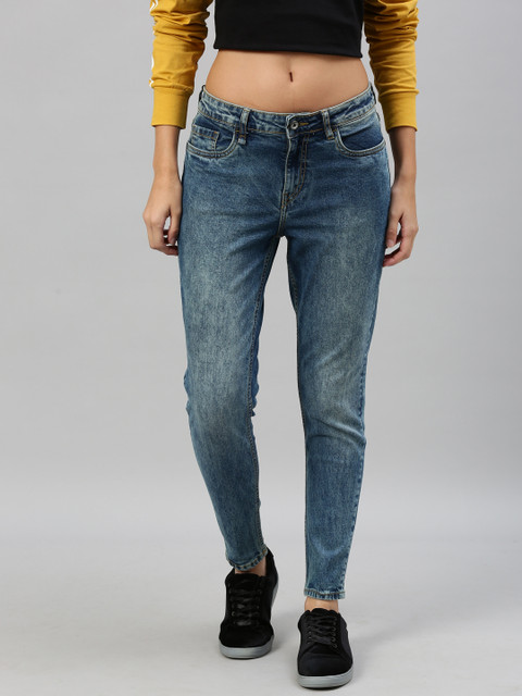 

Roadster Women Blue Skinny Fit Mid-Rise Clean Look Stretchable Jeans