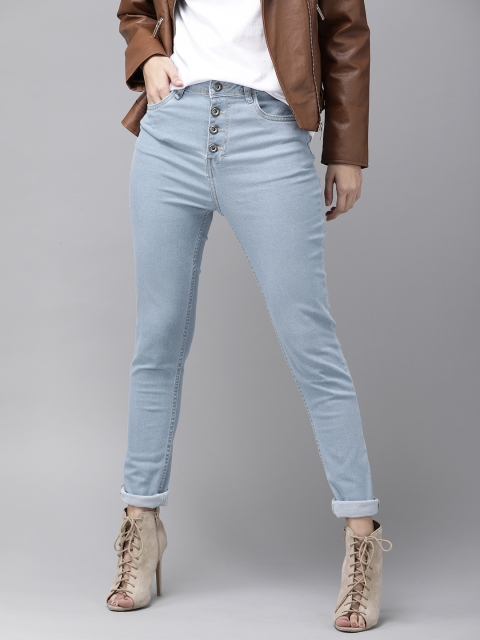 

Roadster Women Blue Super Skinny Fit High-Rise Clean Look Stretchable Jeans