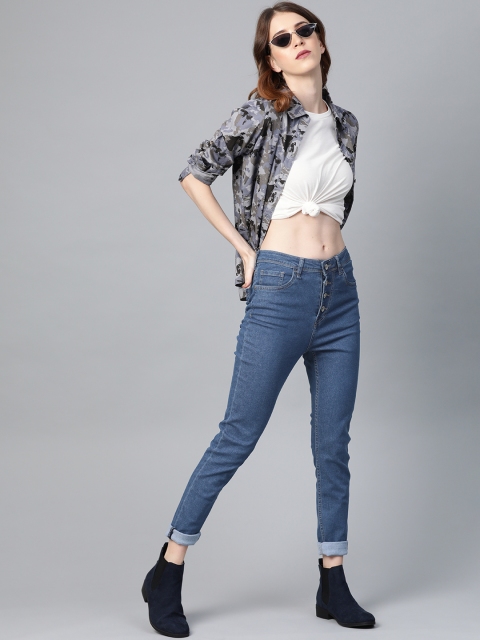 

Roadster Women Blue Super Skinny Fit High-Rise Clean Look Stretchable Jeans