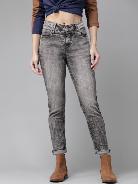 

Roadster Women Grey Skinny Fit Mid-Rise Clean Look Stretchable Jeans