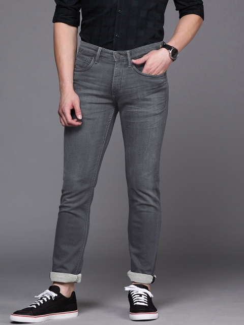 

Louis Philippe Jeans Men Grey Matt Slim Fit Low-Rise Clean Look Stretchable Jeans