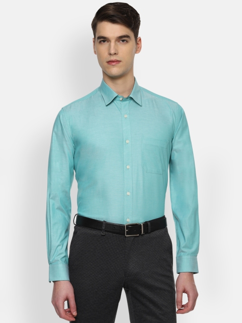 

Louis Philippe Men Green Slim Fit Solid Formal Shirt