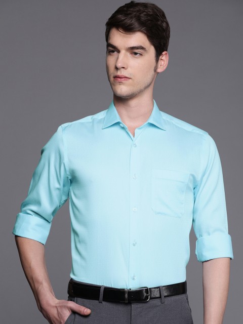 

Louis Philippe Men Blue Slim Fit Self Design Formal Shirt