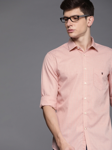 

Louis Philippe Sport Men Red & White Super Slim Fit Self Design Casual Shirt